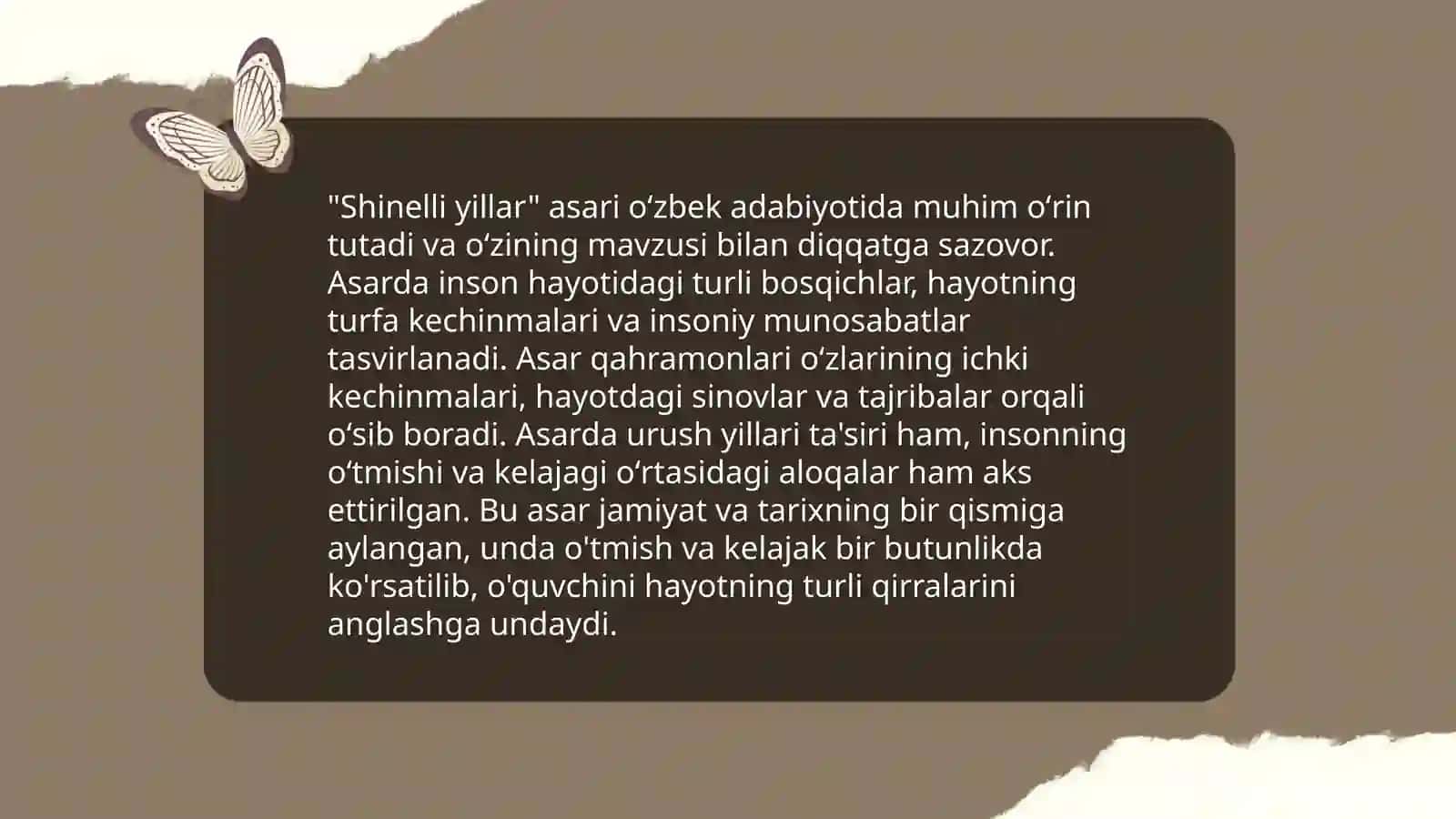 Shuhrat "Shinelli yillar" ramani 4