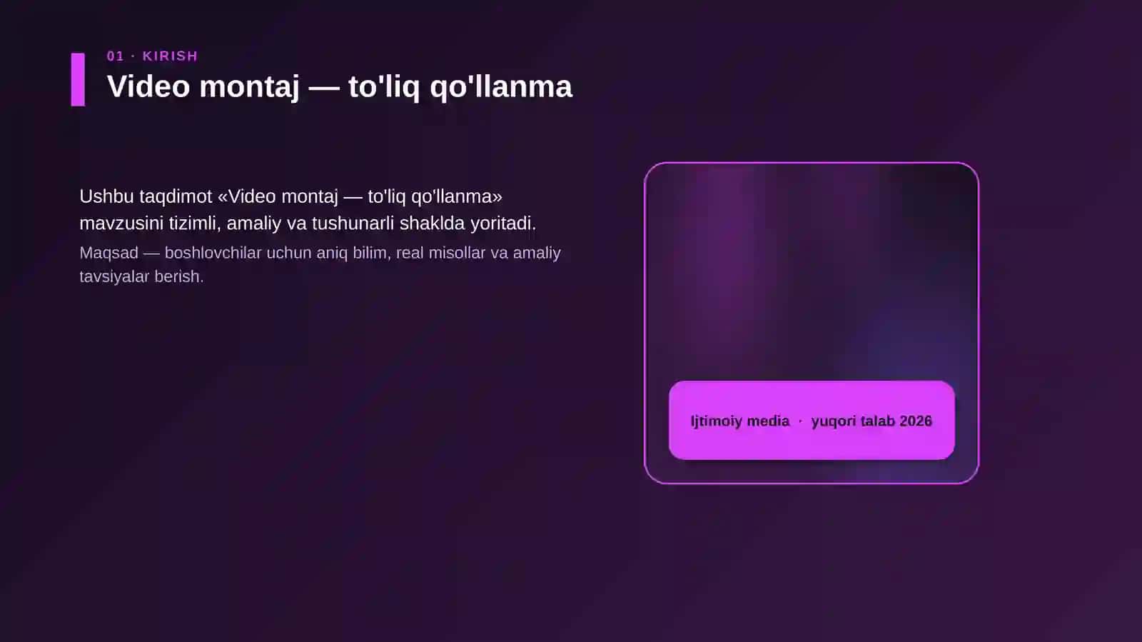 Video montaj — to'liq qo'llanma 4