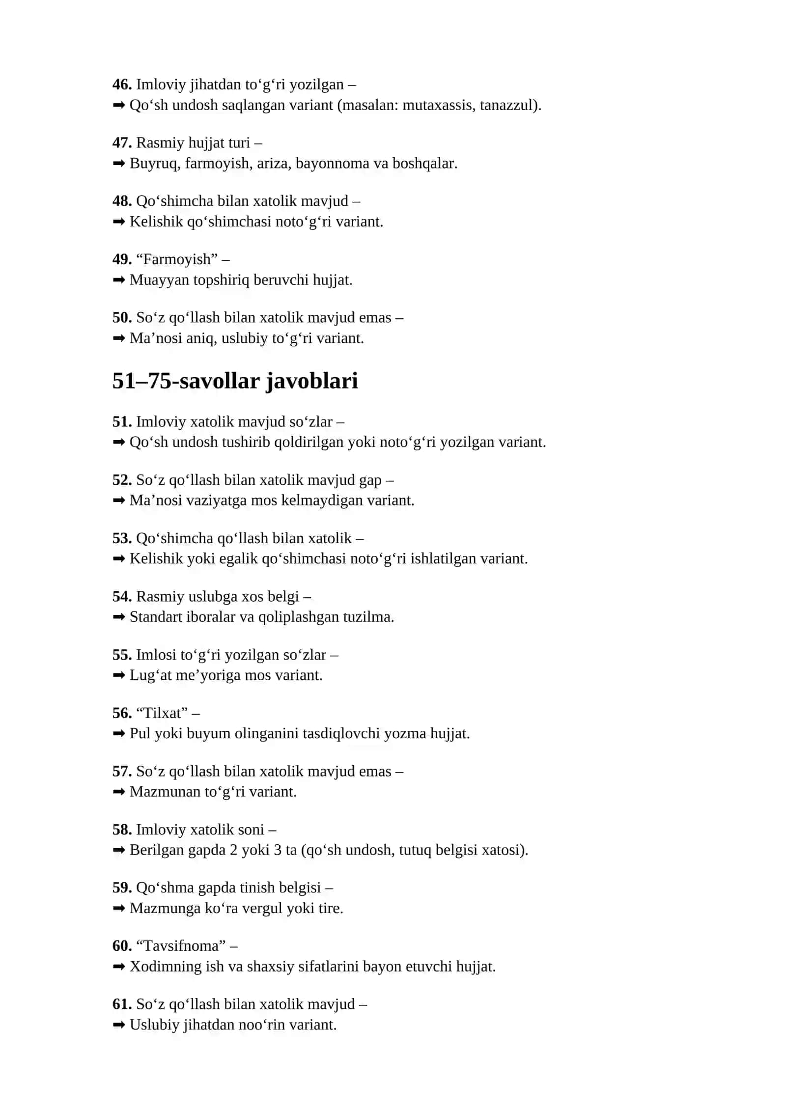 DAVLAT TILI ARGOS TEST SAVOLLARGA JAVOBLAR 4