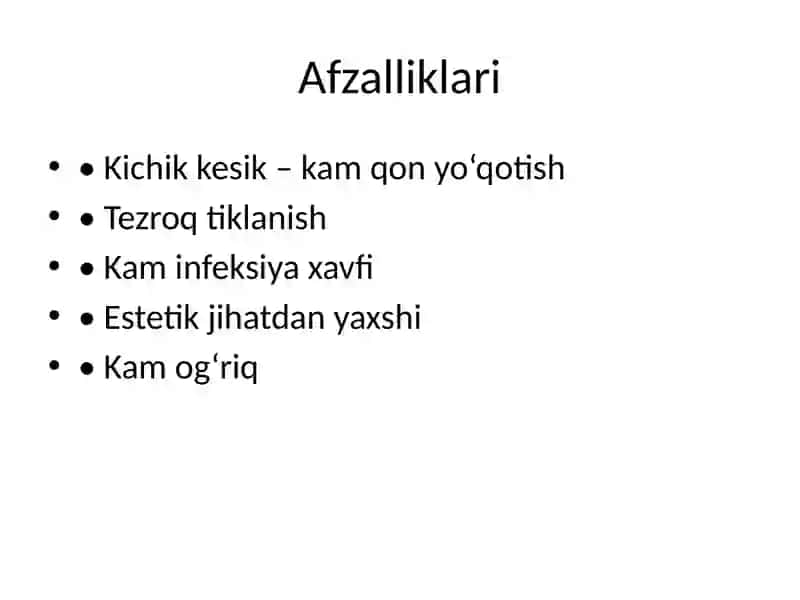 Kaminativ (minimal invaziv) jarrohlik 4