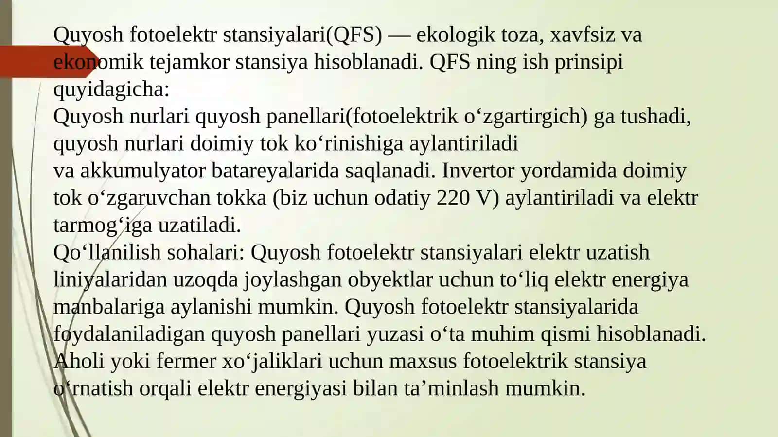 Quyosh energiyasi va undan foydalanish 4