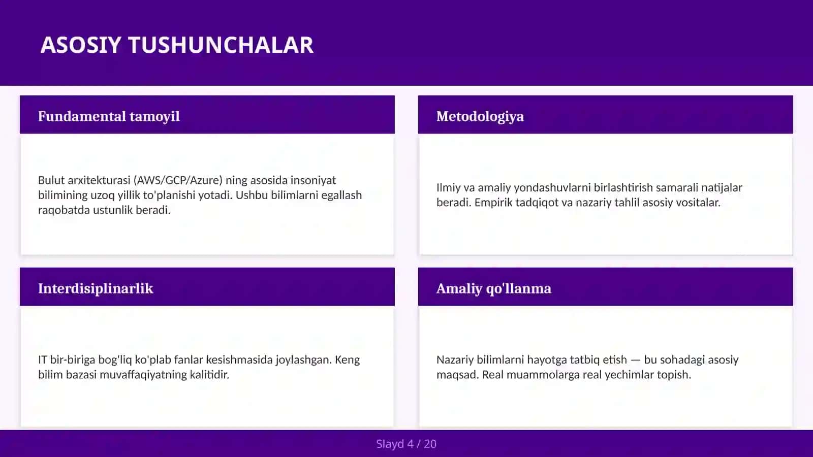 Bulut Arxitekturasi (AWS/GCP/AZURE) 4