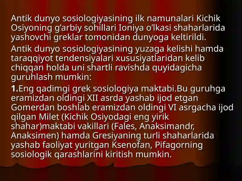 Antik dunyo sotsiologiyasi 4