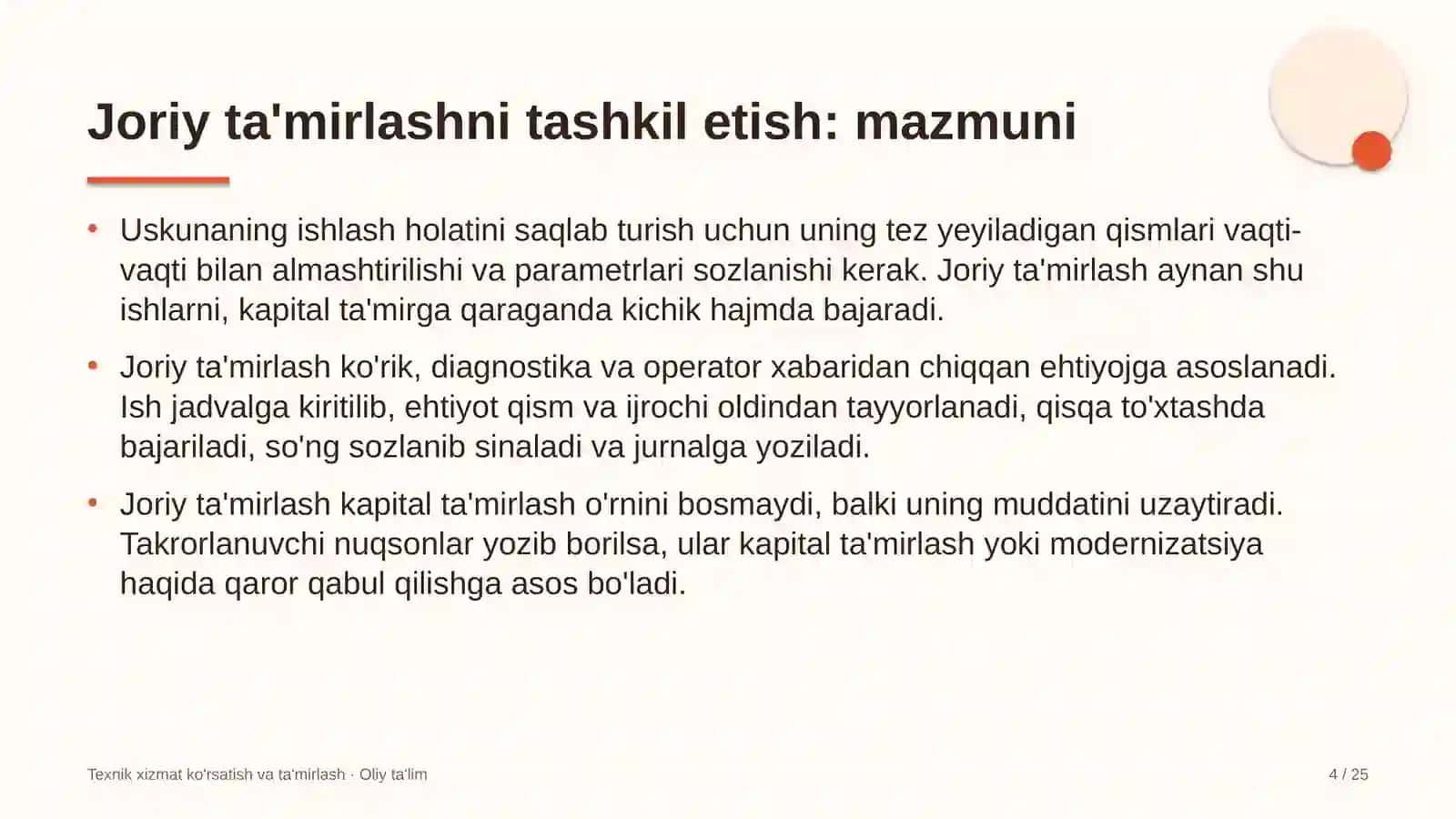 Blokcheyn loyihalarida joriy ta'mirlashni tashkil etish 4