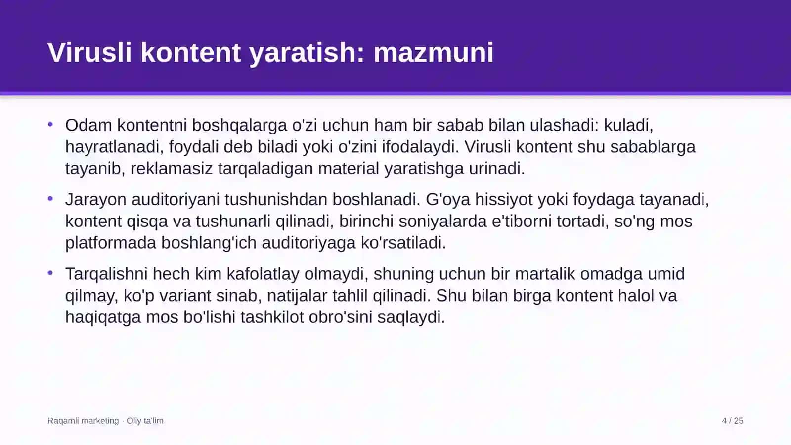 Developerlik kompaniyalarida virusli kontent yaratish 4