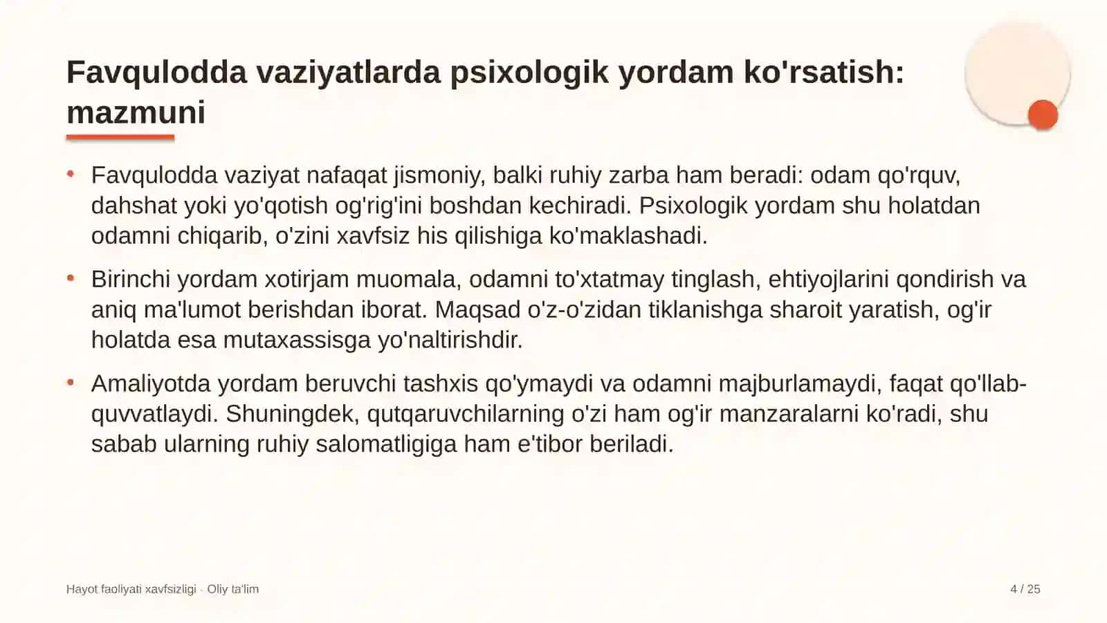 Favqulodda vaziyatlarda psixologik yordam ko'rsatish 4