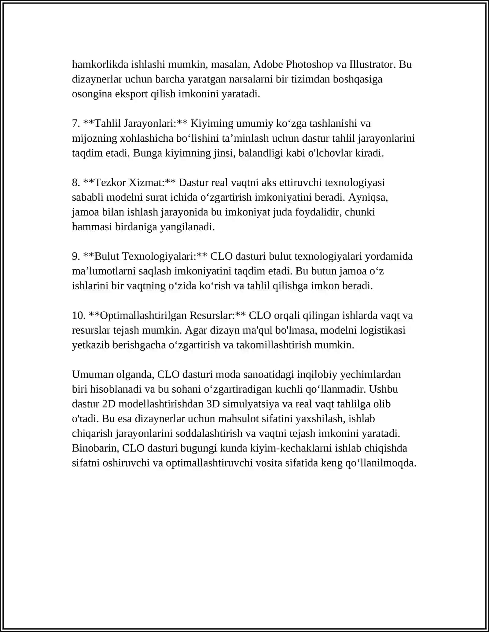 CLO DASTURI HAQIDA MA'LUMOT 4