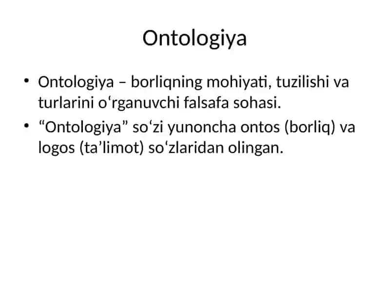 Falsafada borliq masalasi 4