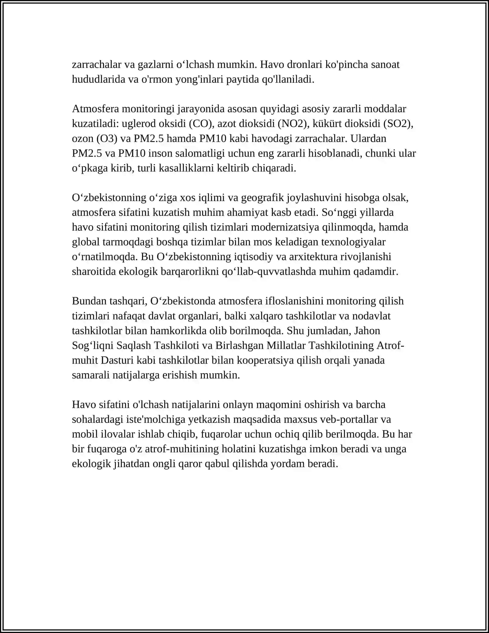 ATMOSFERA EKOLOGIK MONITORINGI 4