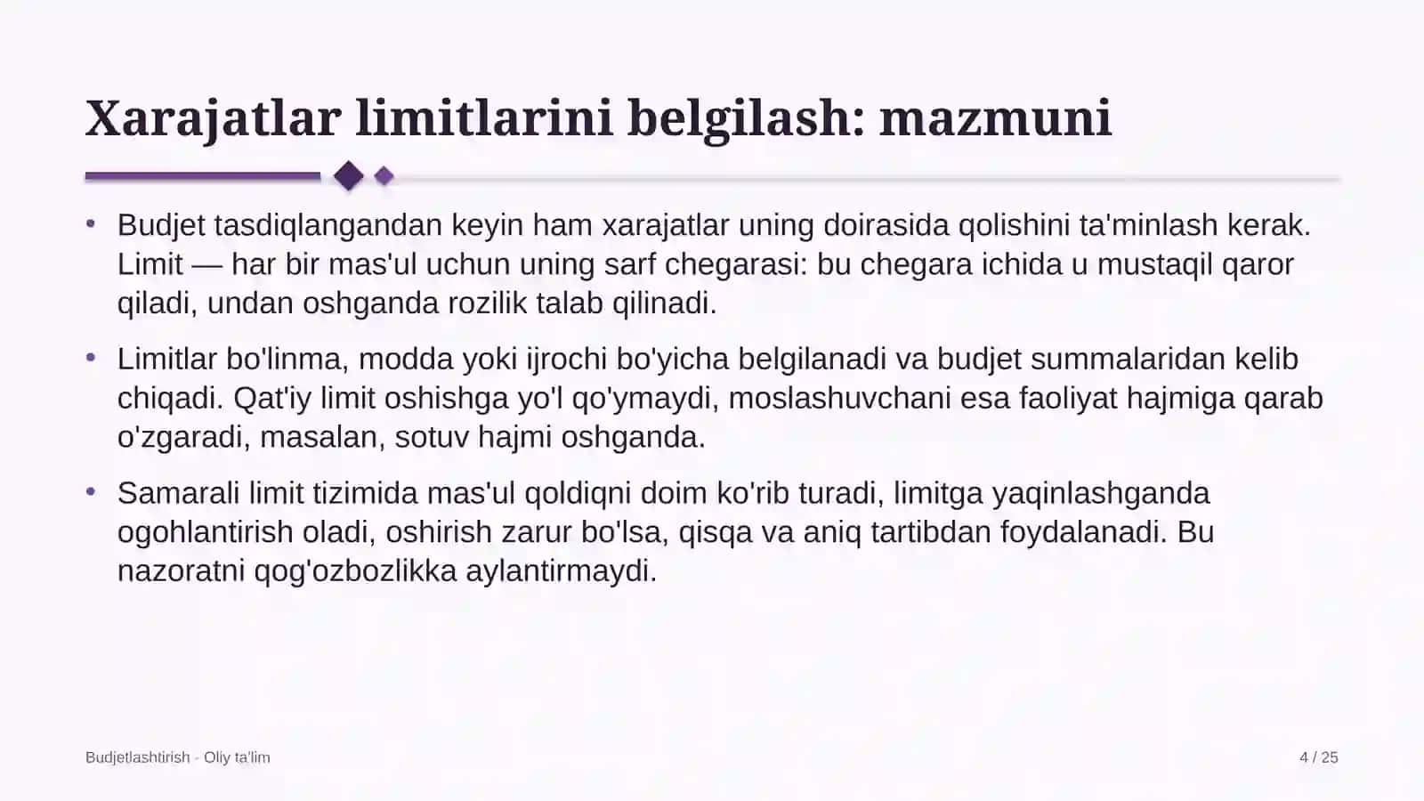 Energetika ta'mirlash korxonalarida xarajatlar limitlarini belgilash 4