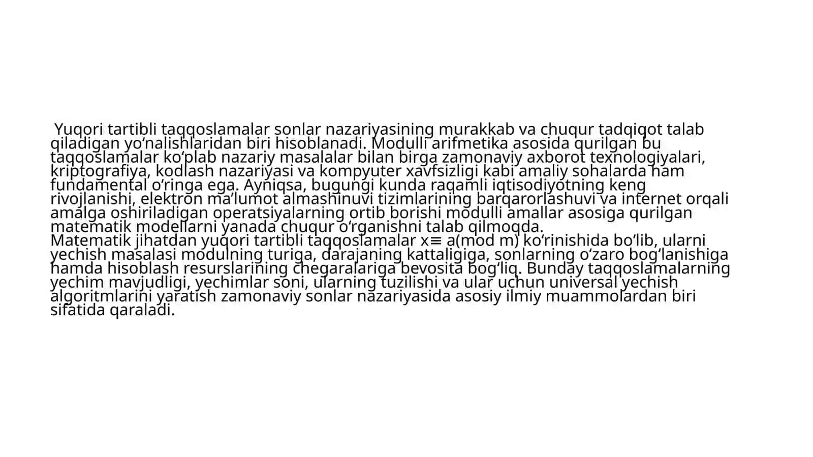"ALGEBRA VA SONLAR NAZARIYASI" 4