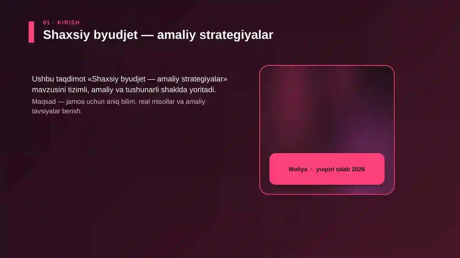 Shaxsiy byudjet — amaliy strategiyalar 4