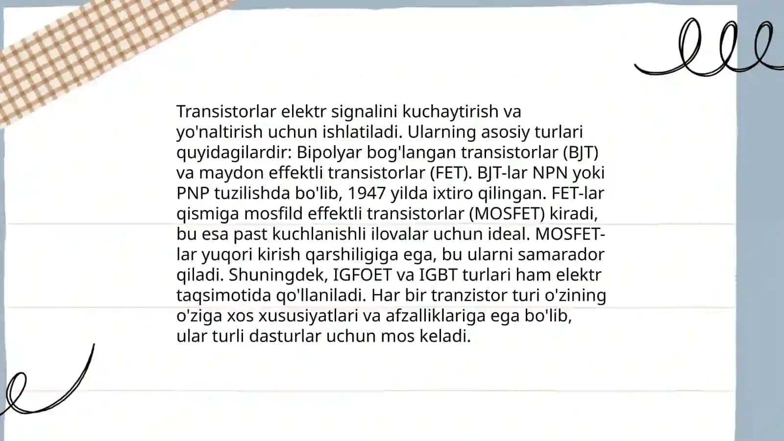 Tranzistorlar 4