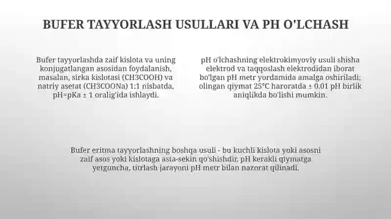 Buffer Eritmalarga Doir Tajriba Matodikalarini Yaratish 4