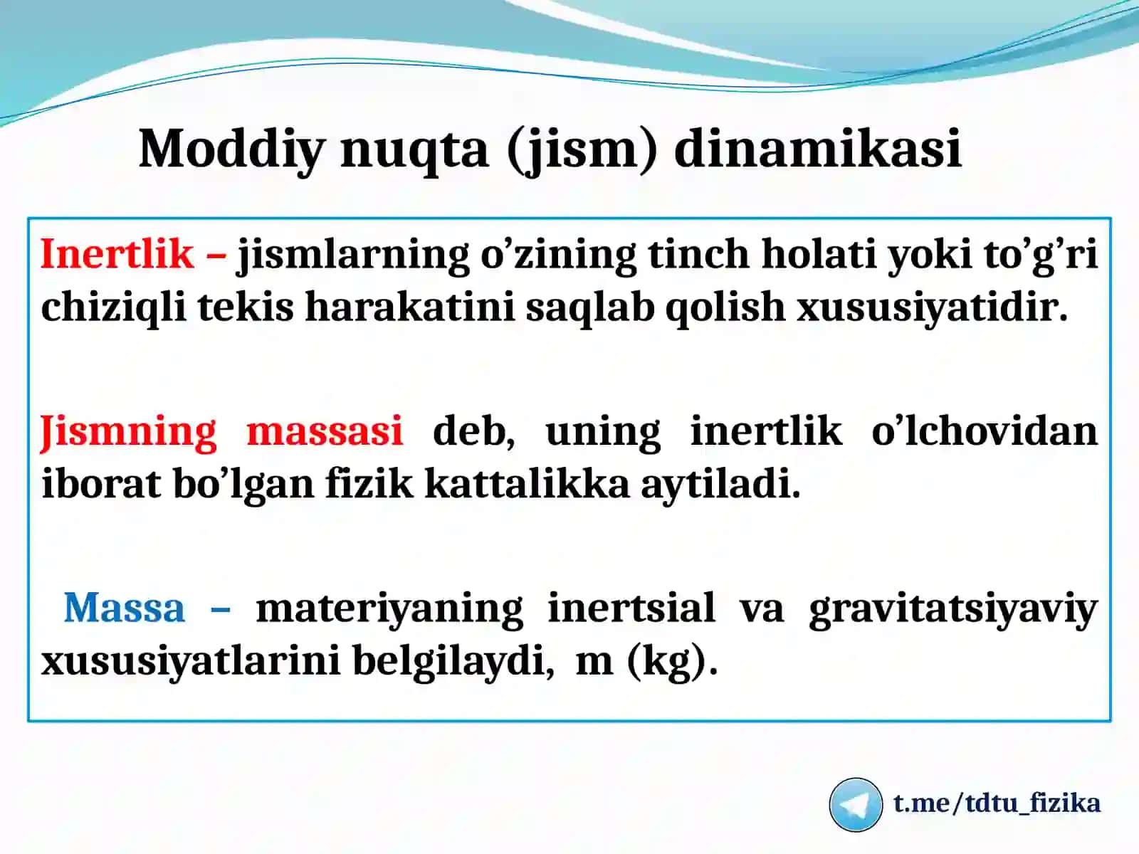 Moddiy nuqta dinamikasi 4