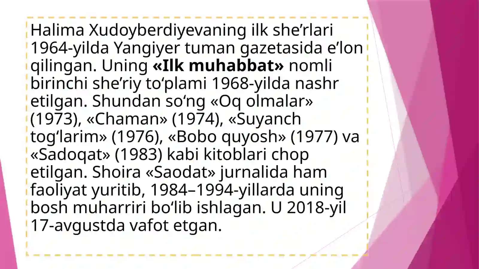 Halima Xudoyberdiyeva she’riyati 4