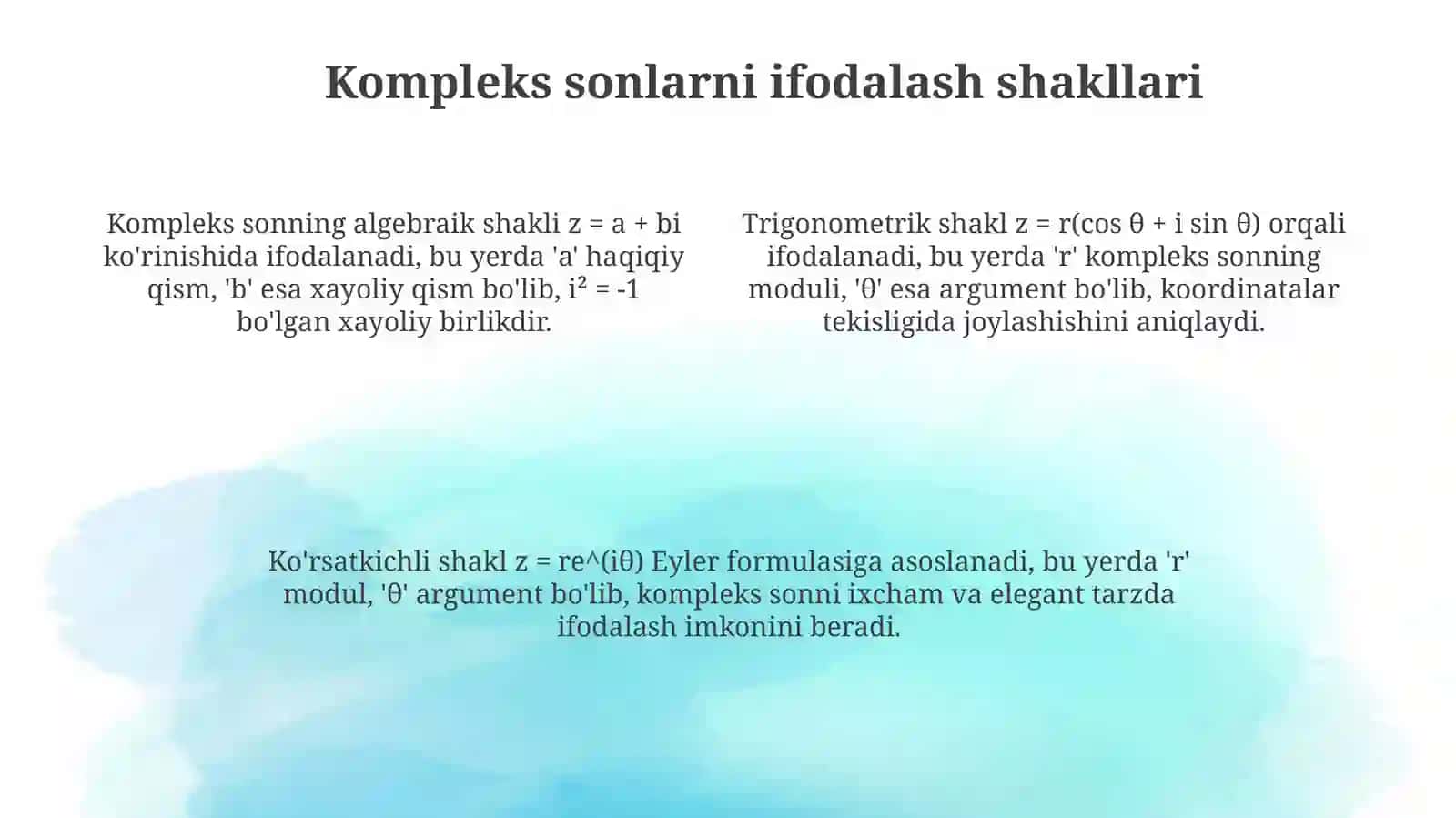 Kompleks sonlar 4