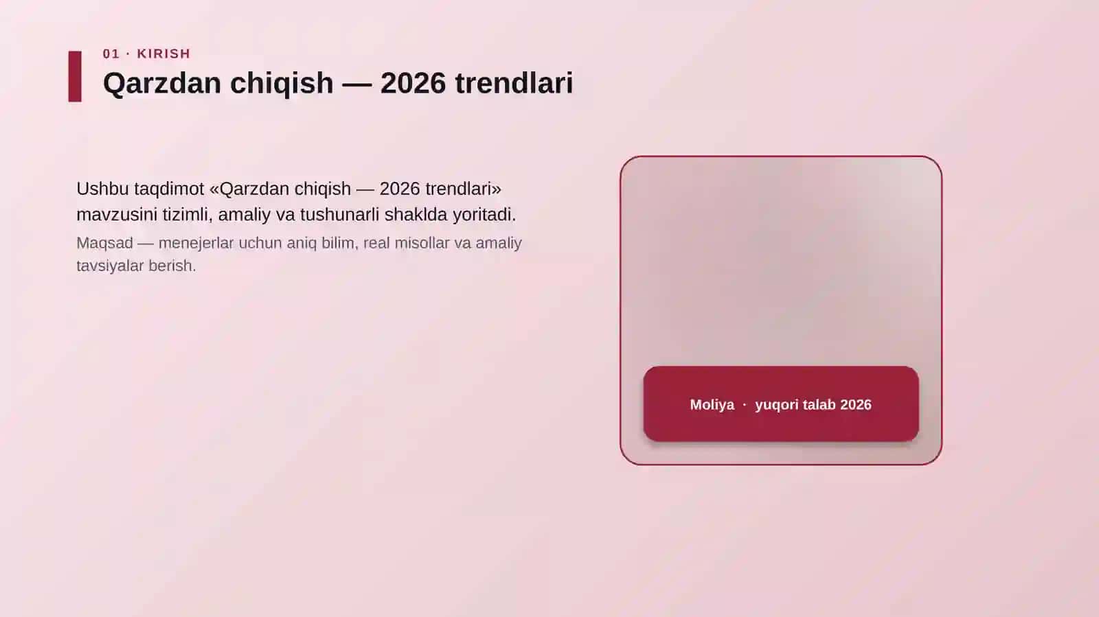 Qarzdan chiqish — 2026 trendlari 4