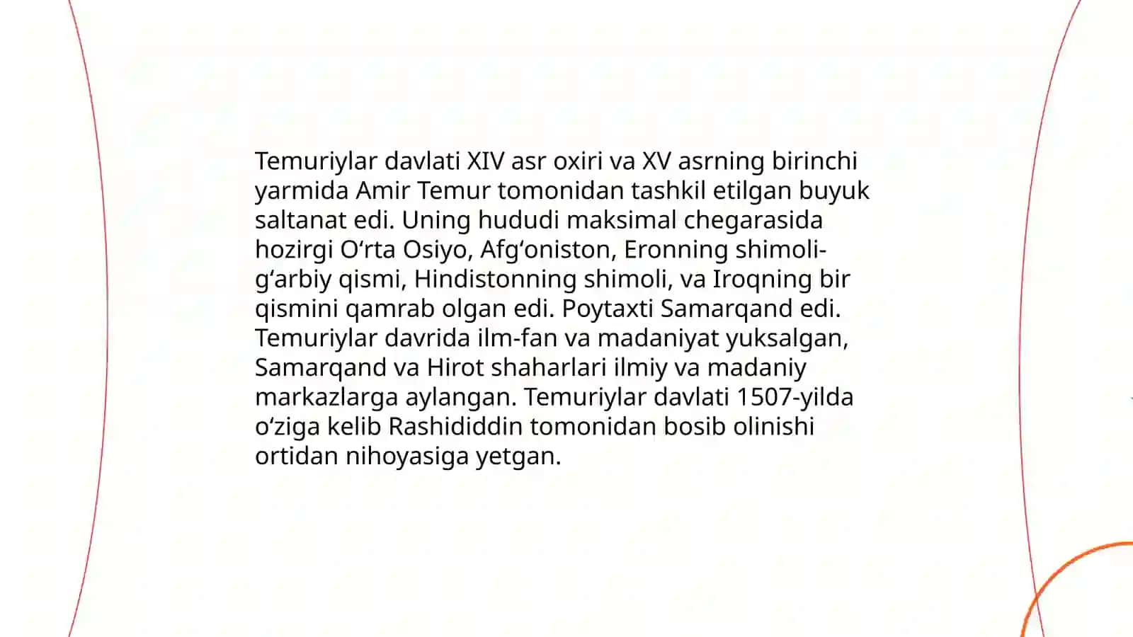 Amir Temur davridagi davlat chegaralari 4
