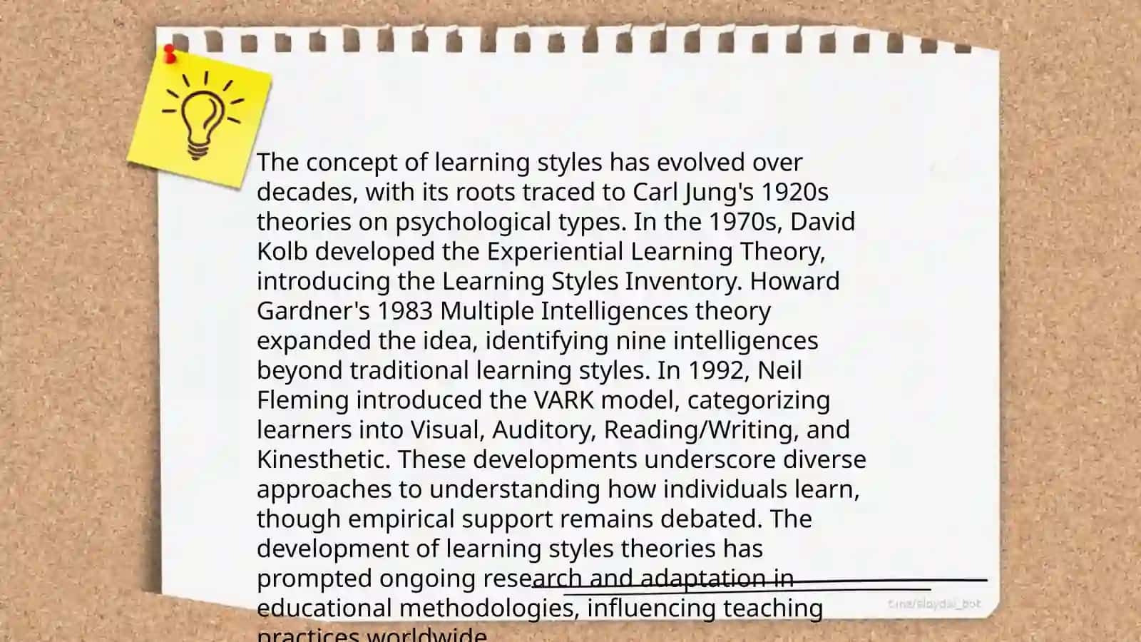 Survey and Analysis of Learning Styles 4