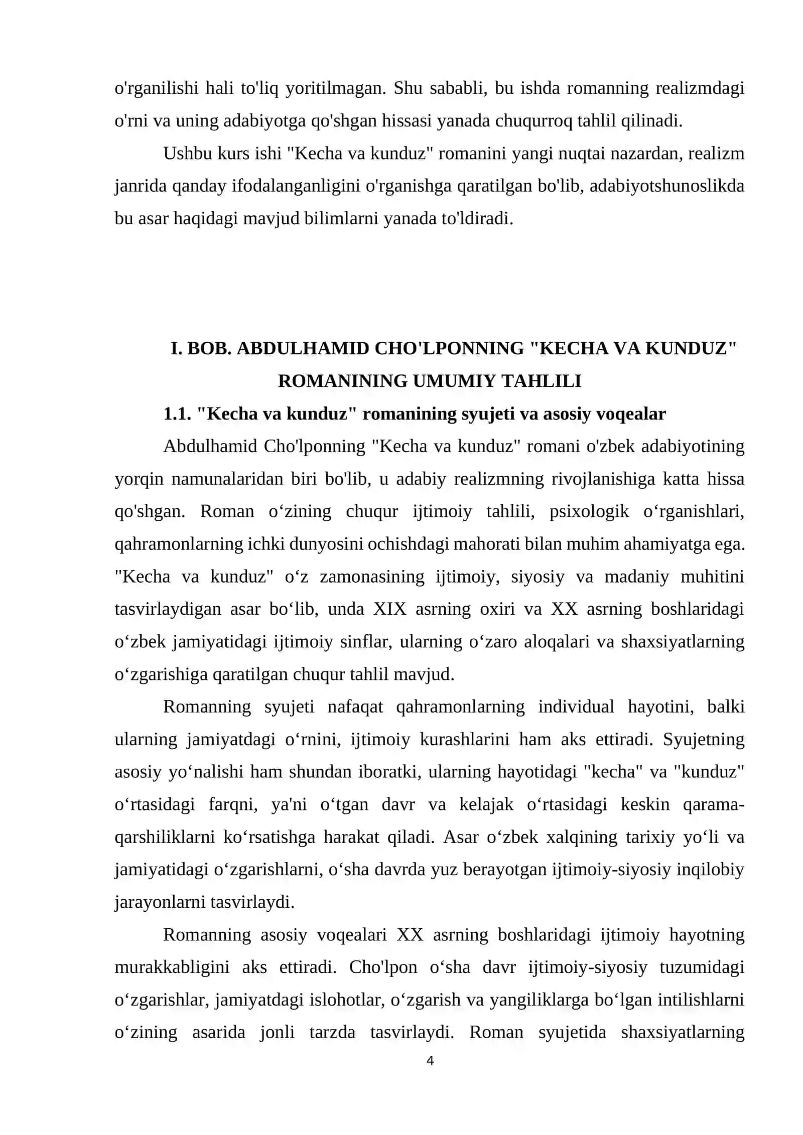 ABDULHAMID CHO'LPONNING KECHA VA KUNDUZ ROMANIDA REALIZM 4