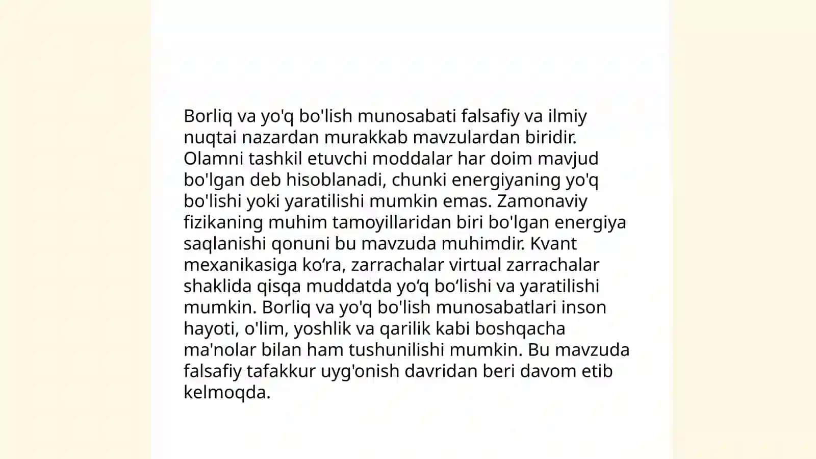 Borliq falsafasi 4