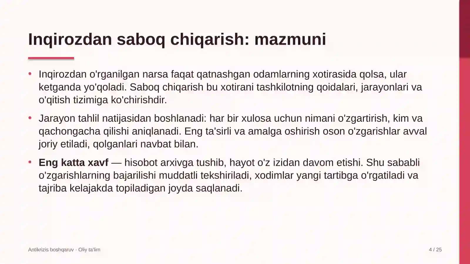 Savdo uylarida inqirozdan saboq chiqarish 4