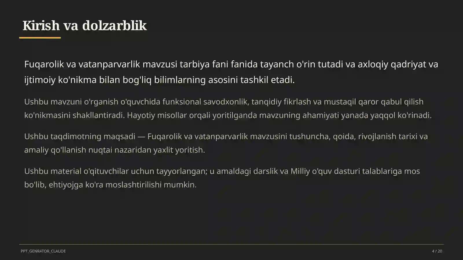 Fuqarolik va vatanparvarlik (8-sinf) 4