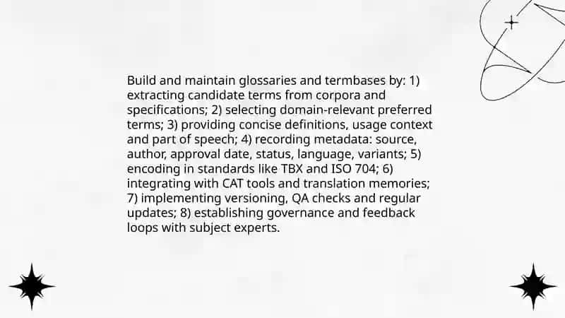 Terminology Extraction and Creation for Technical Domains 4