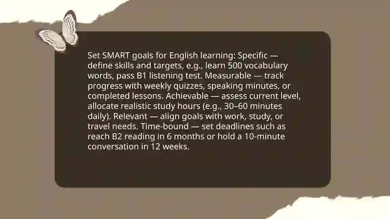 Setting your goal in learning English 4