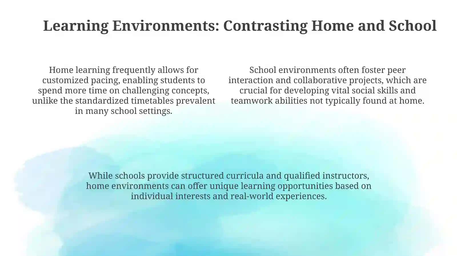 Learning Environments: A Comparative Overview 4