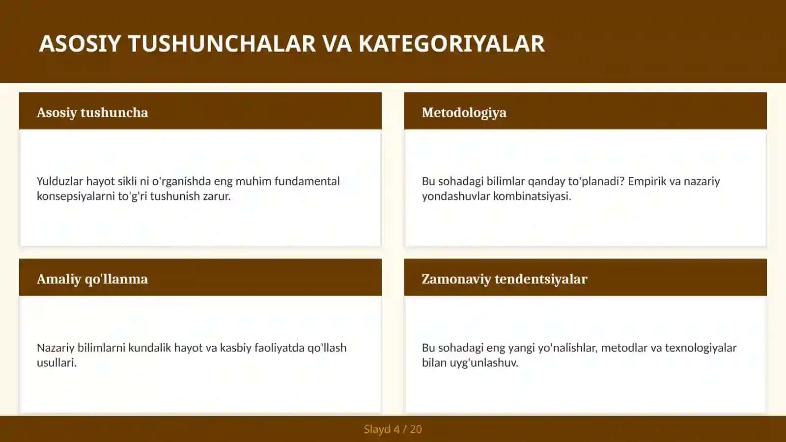 Yulduzlar hayot sikli 4