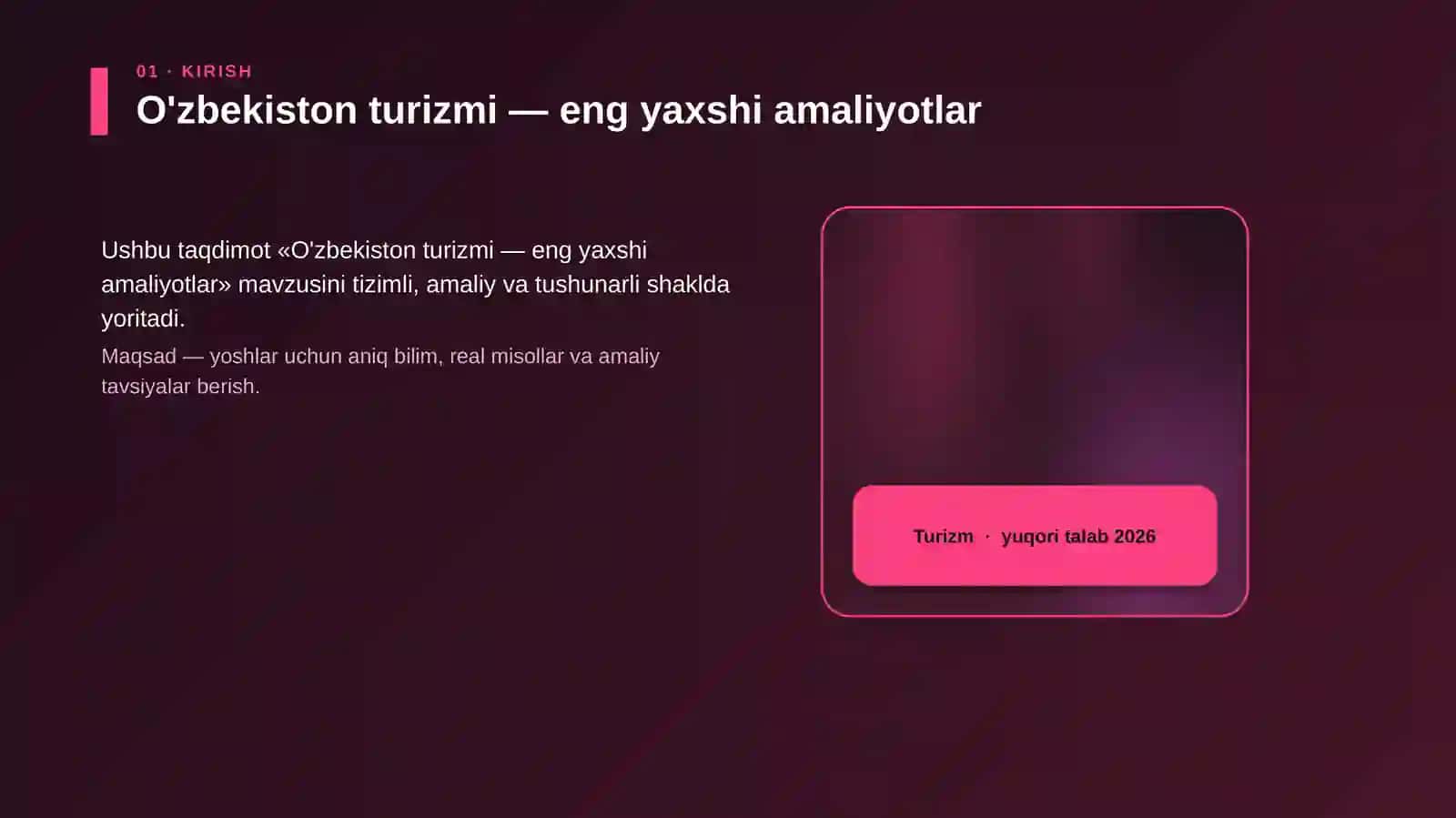 O'zbekiston turizmi — eng yaxshi amaliyotlar 4