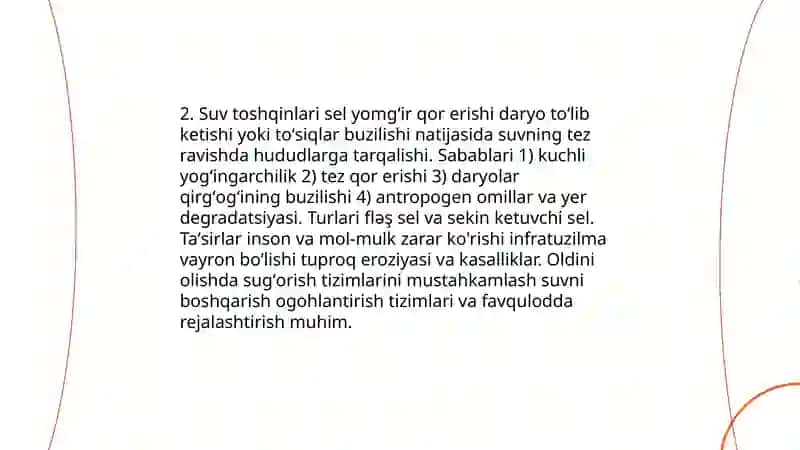 Tabiiy ofatlar 4