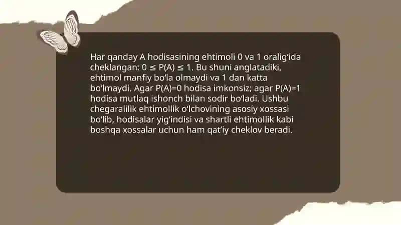 Ehtimollikning xossalari 4