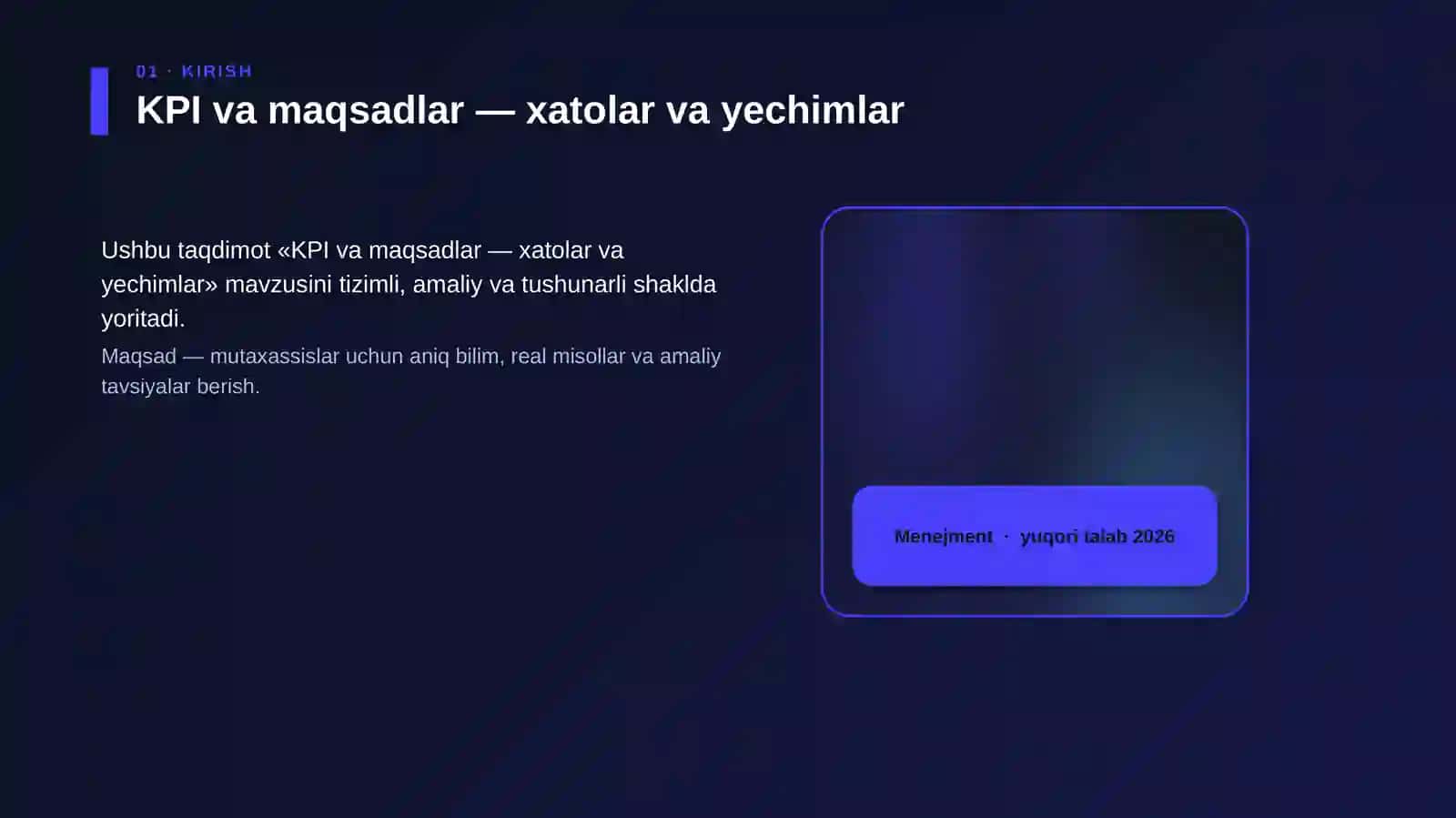 KPI va maqsadlar — xatolar va yechimlar 4
