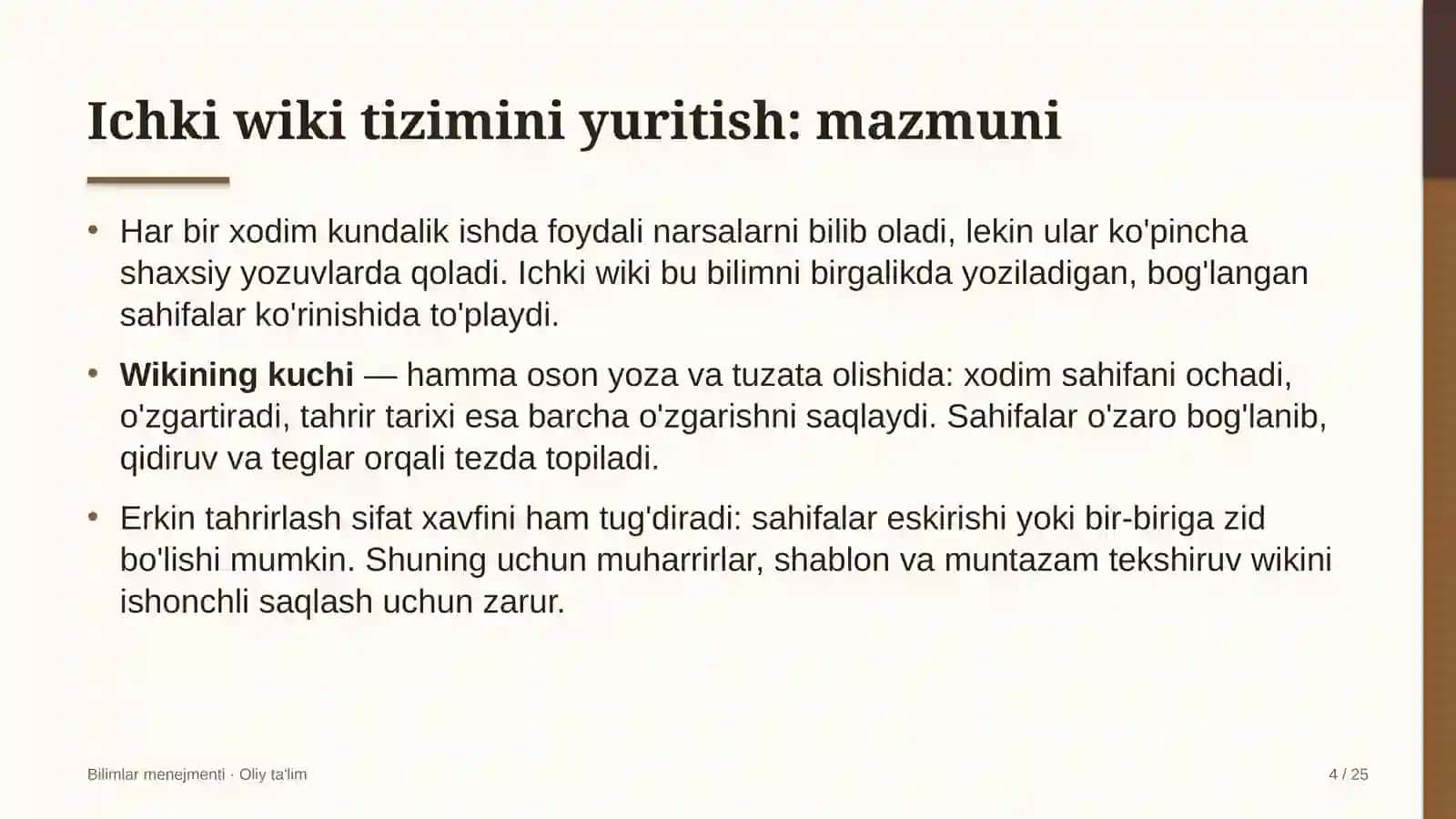 repetitorlik faoliyatida ichki wiki tizimini yuritish 1825 4
