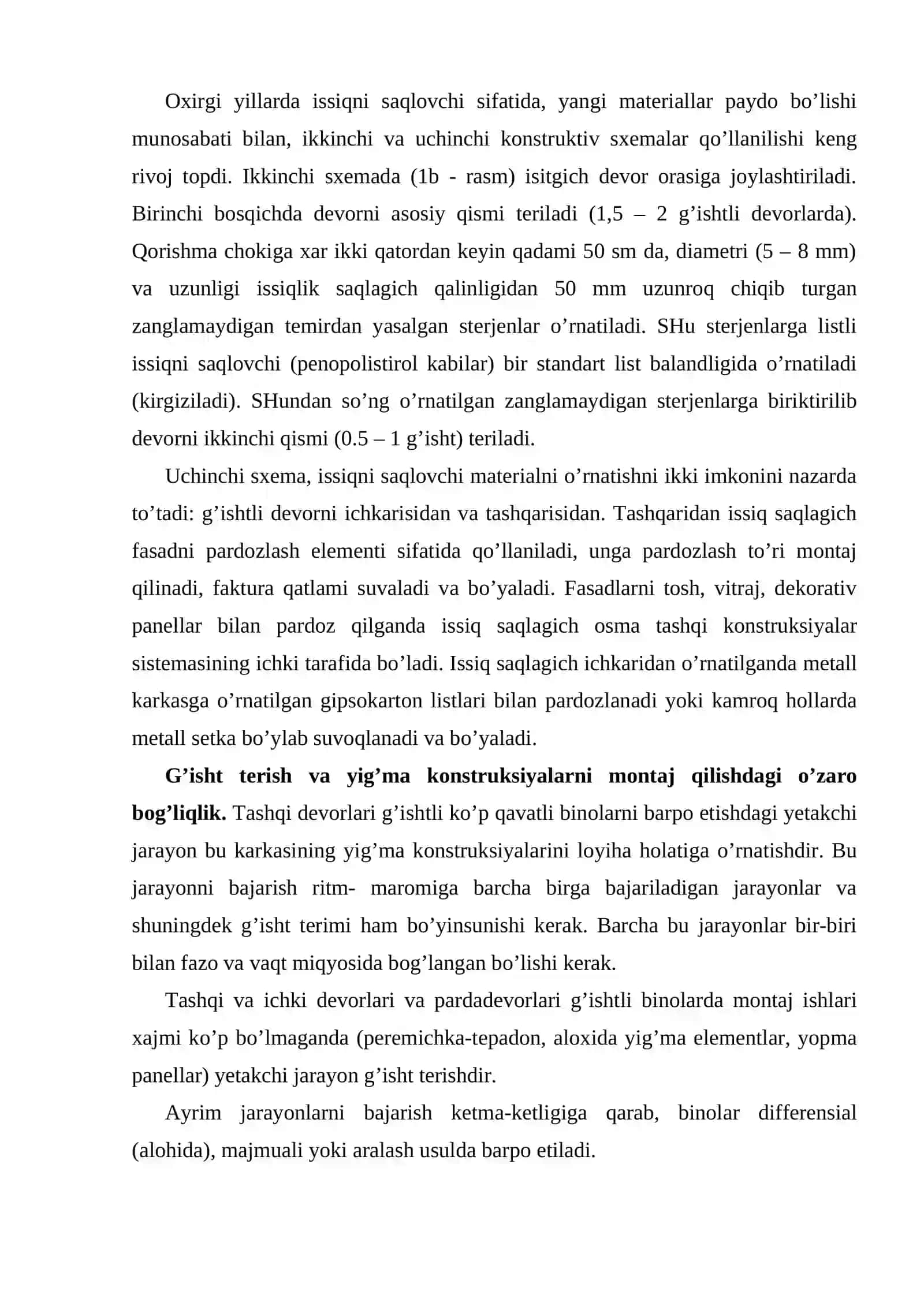 G’isht devorli binolarni barpo etish 4
