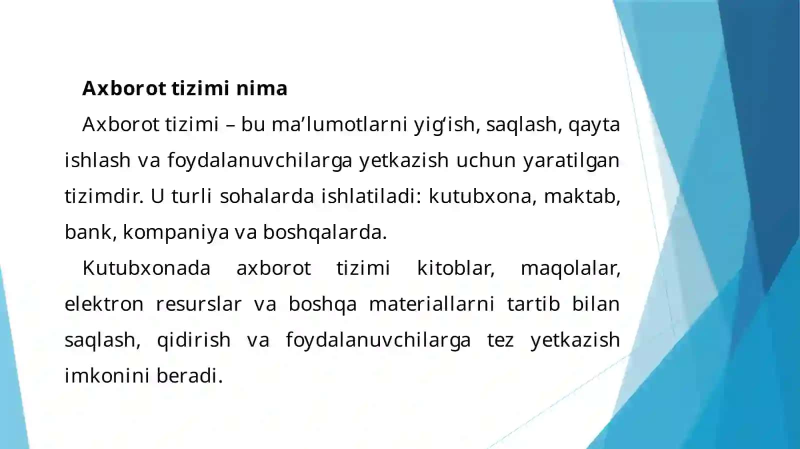 Kutubxonada axborot tizimini loyihalash 4