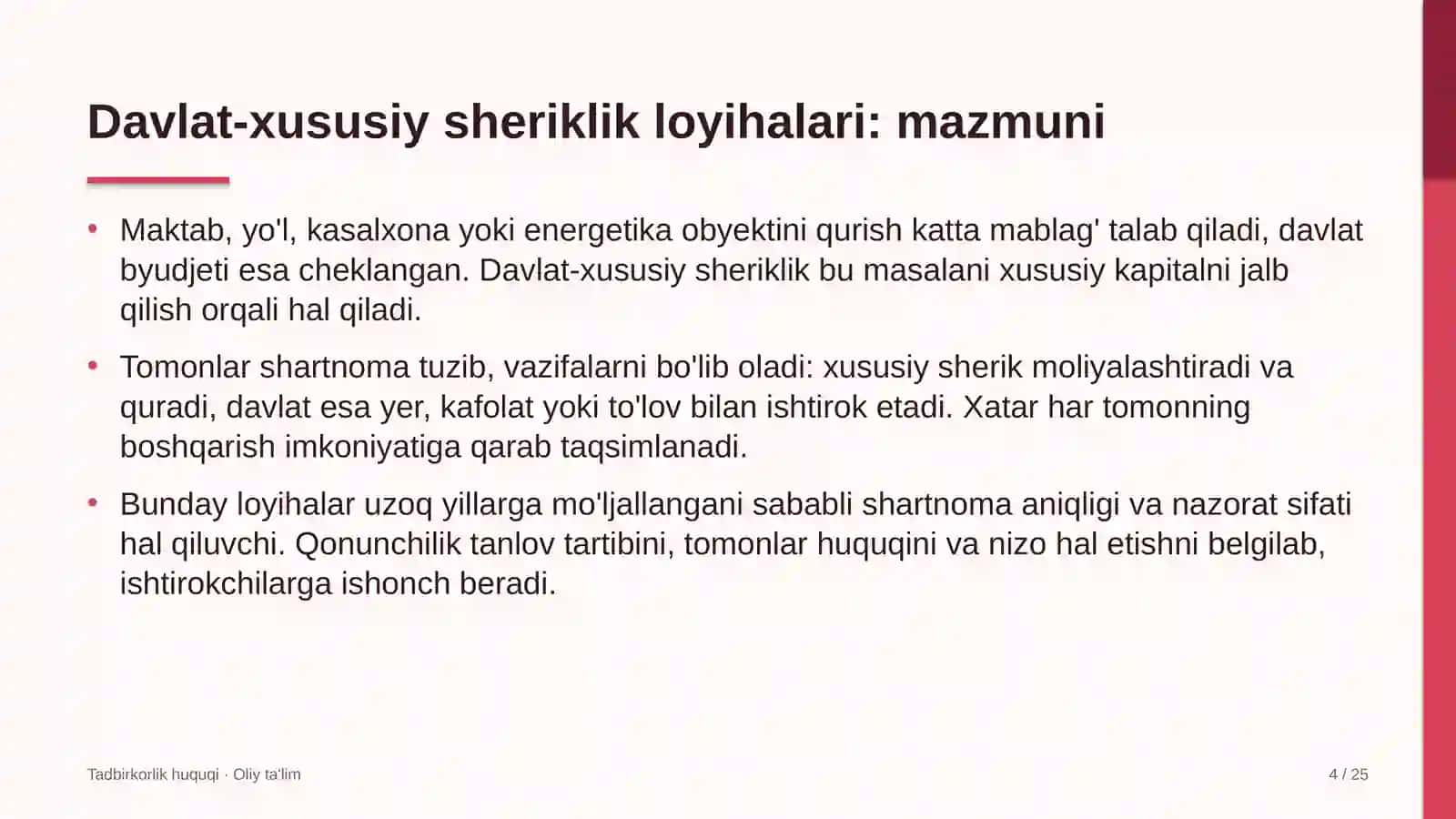Ichki turizmda davlat-xususiy sheriklik loyihalari 4