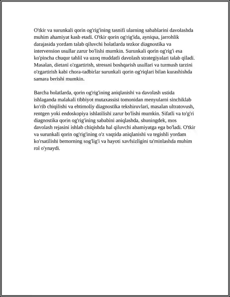 QORIN SOHASIDAGI OG'RIQLAR 4