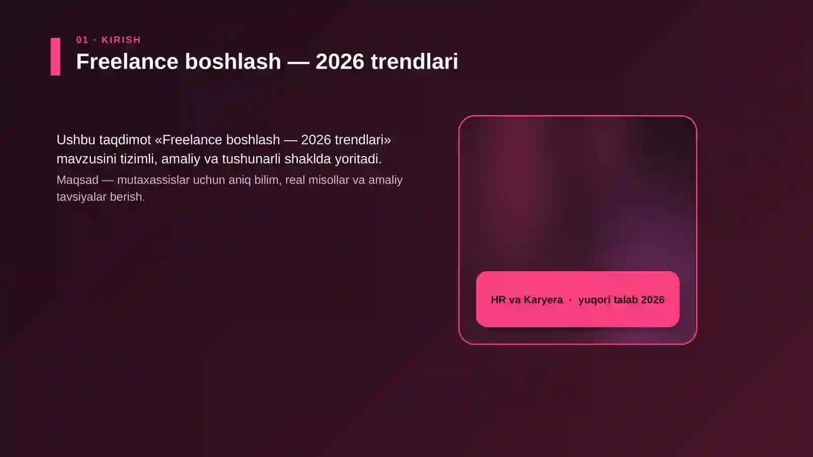 Freelance boshlash — 2026 trendlari 4