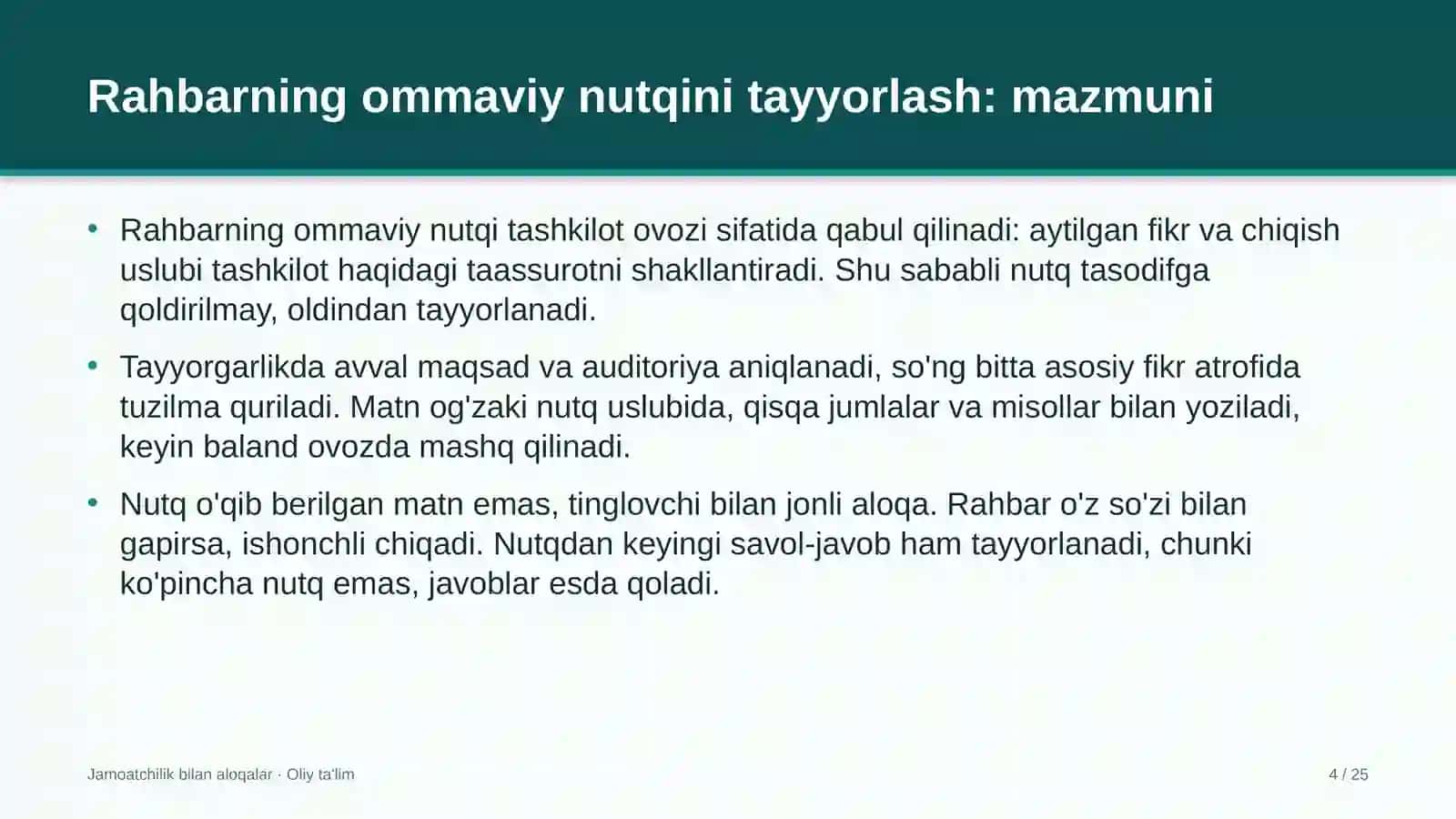 tuyachilikda rahbarning ommaviy nutqini tayyorlash 4838 4
