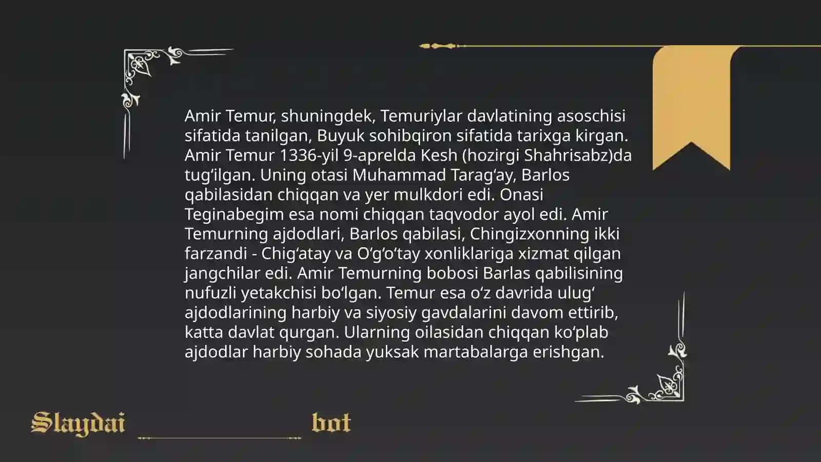 Amir Temur hayoti 4