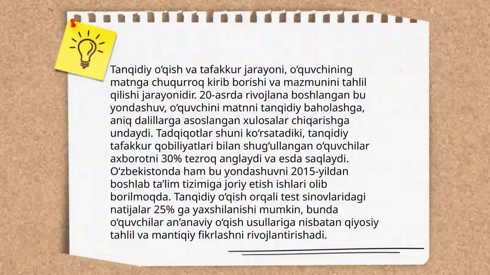 Tanqidiy o‘qish va samarali amalga oshirishomillari 4