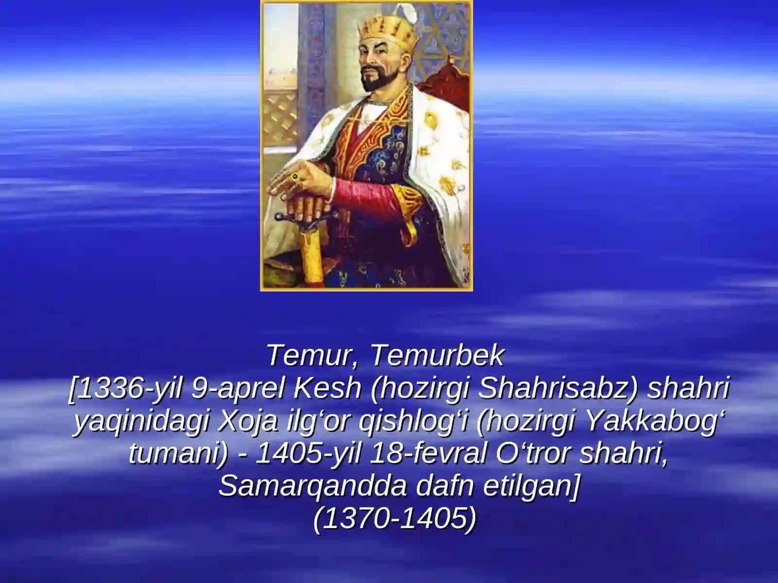 AMIR TEMUR BUYUK DAVLAT ARBOBI 4