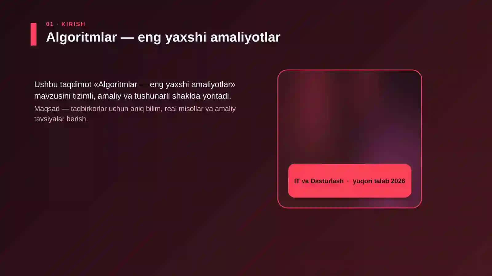 Algoritmlar — eng yaxshi amaliyotlar 4