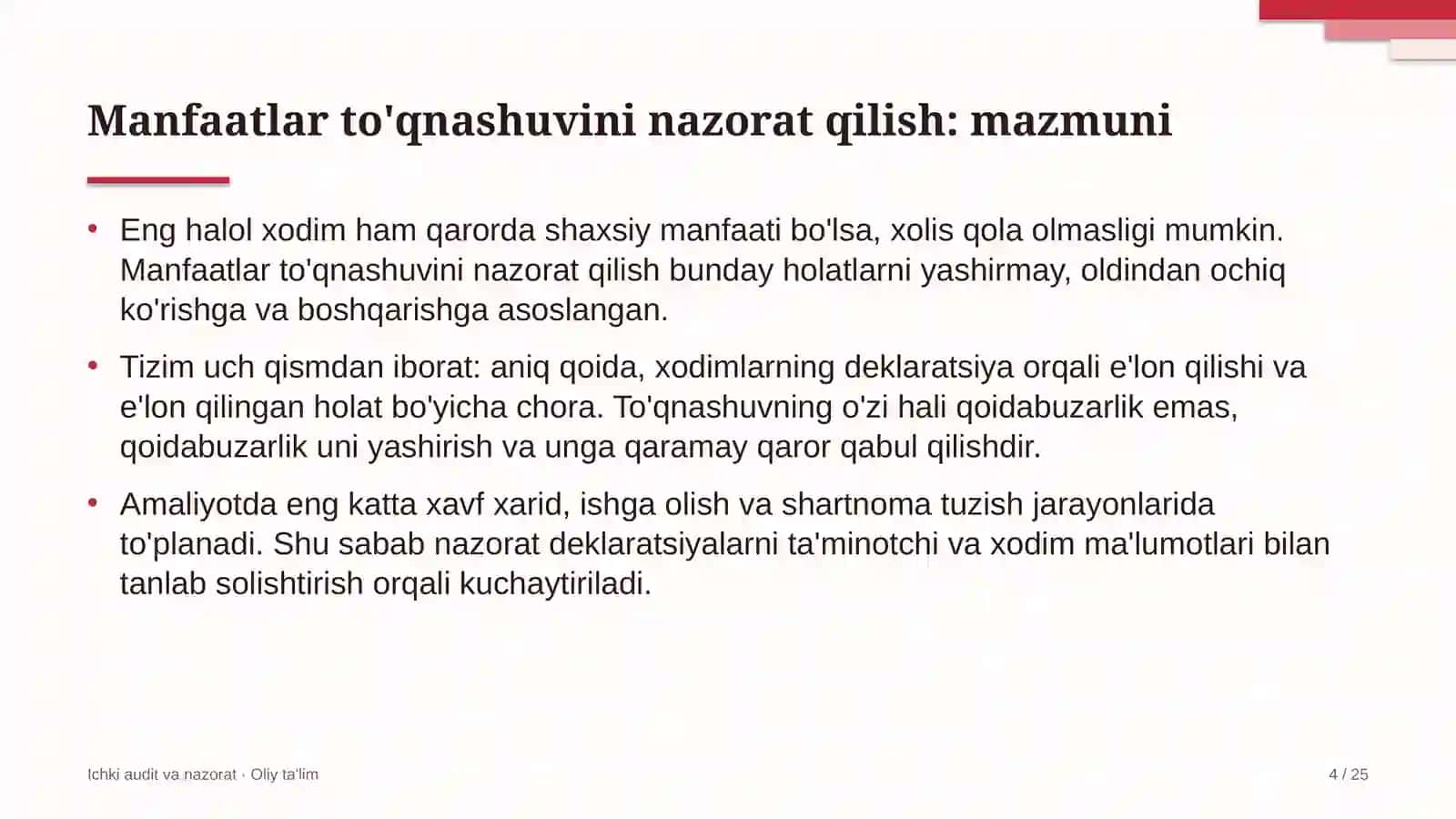 qoramolchilikda manfaatlar to'qnashuvini nazorat qilish 7463 4