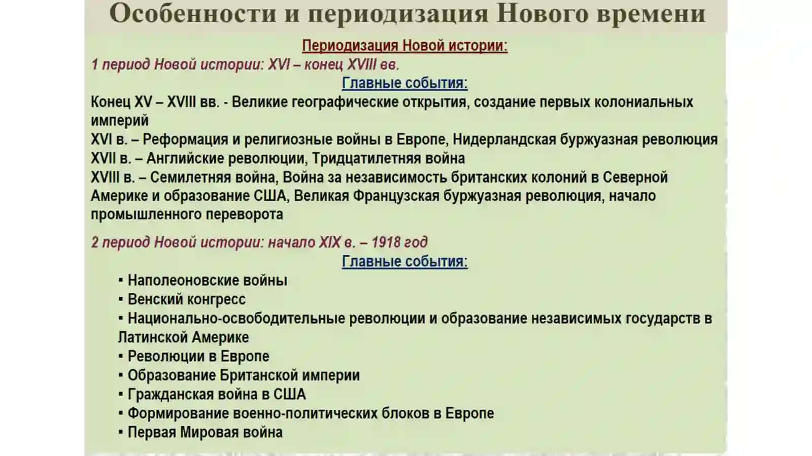 Yangi davr Jahon tarixi 4