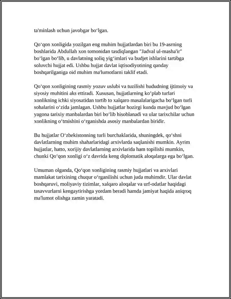 QOʻQON XONLIGI DAVRI MANBASHUNOSLIGI 4